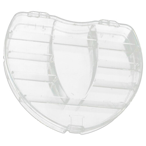 Clear Plastic Storage Box for Nail Art Organizer, Heart Shaped Multi Compartment Design with Secure Lid Closure