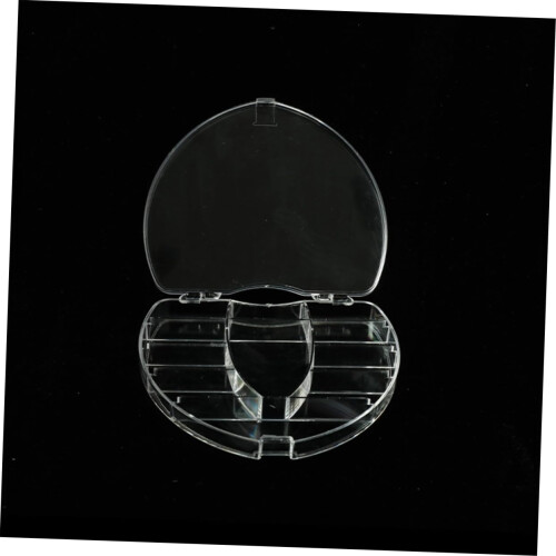 Clear Plastic Storage Box for Nail Art Organizer, Heart Shaped Multi Compartment Design with Secure Lid Closure 2