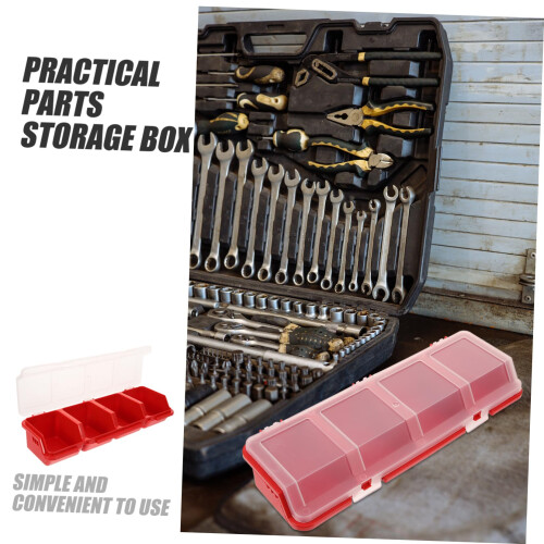 2pcs Stackable Screw Organizer Box with Lids, MultiCompartment Plastic Parts Storage for Home and Garage 2