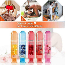 (blueberry flavor) w 80ml Flavored Lubricant Juicy Lubricant Water Based Intimate Gel Sex Aid