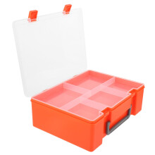 Plastic Storage Box with Removable Tray, MultiCompartment Parts Organizer for Tools, Jewelry and Electronics