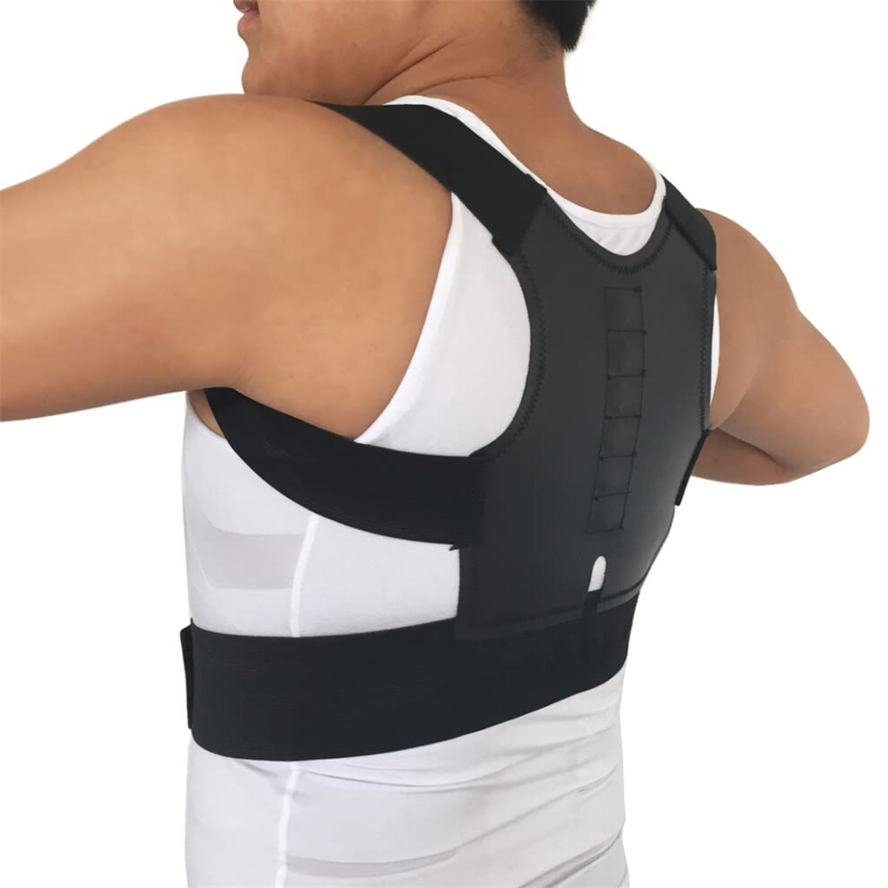 Posture Corrector Back Brace for Men XL, Adjustable Lumbar Support with Breathable Mesh Fabric