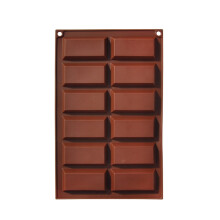 Silicone Baking Tools Cookie Chocolate Waffle Cake Mold,Style: 12-grid Chocolate Mold