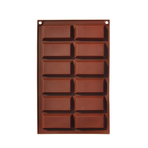 Silicone Baking Tools Cookie Chocolate Waffle Cake Mold,Style: 12-grid Chocolate Mold