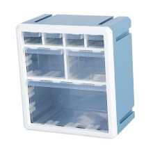Desk Drawer Organizer, 7 Lattice Stackable Plastic Storage Box with Adjustable Compartments for Crafts and Toys