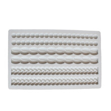 Pearl Twist Braided Fondant Cake Silicone Mold(Grey)