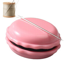 Magnetic Needle Minder for Embroidery, Pink Macaron Needle Holder with Secure Pin Retention