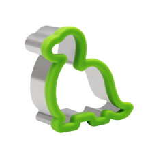 Stainless Steel Sandwiches Bread Cutting Model With Guards Fruits Vegetable Cookie Mould, Size: Large Dinosaur(Color Random Delive