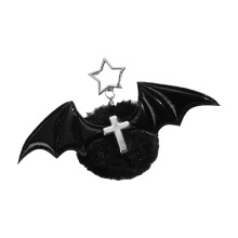 Gotische stijlen Bat Wing sleutelhanger in zwarte of rode-Zwart
