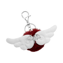 Trendy sleutelhanger in retro vleermuisvorm van zacht-Rood