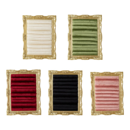 Decorative Ring Earring Organizers In Artistic Frame Shape-Red 1