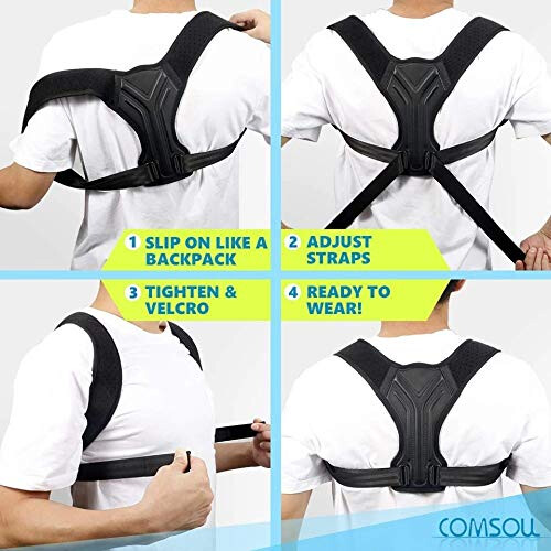 Adjustable Posture Corrector Back Brace for Upper Back and Shoulder Support XS Lightweight Breathable Design 2