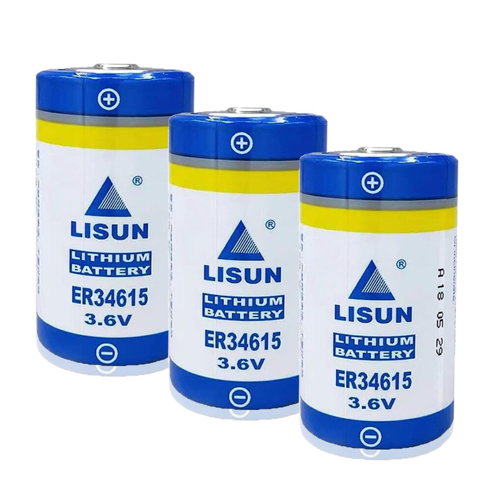 3 Pack Er34615 3.6V D Size Lithium Battery 19000Mah Capacity Long Runtime For Cnc Machines 9771547670391