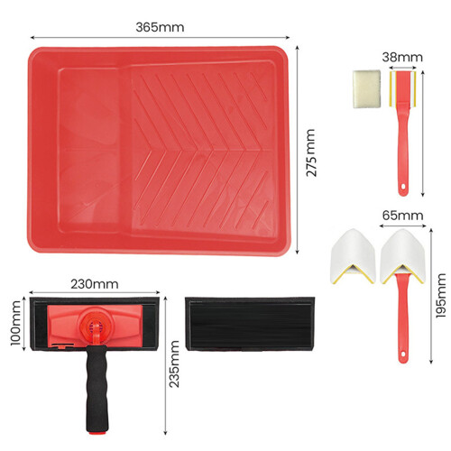 Professional 9Inch Paint Brush Kit Feature Edges Trimmer And 2
