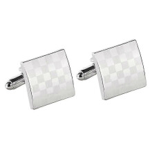 Accessories: Laser-engraved square checkered cufflinks, French-style shirt cuff studs, men's cufflinks B1211