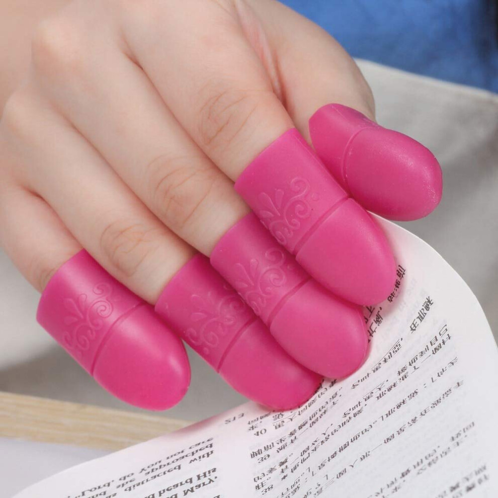 Pink Gel Polish Remover Wraps with Reusable Silicone Cap Clips for Easy and Mess Nail Polish Removal