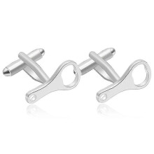 Men's cufflinks, fun bottle opener cufflinks, smooth metal cufflinks, French style shirt cufflinks, cufflinks P1002