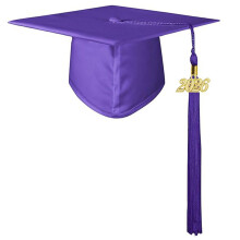 Adult Ceremony Hat Breathable Lightweight Cloth-Purple aldult