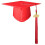 Bachelor Cap for 2026 Graduation Comfortable Wear-Red child 1