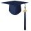 Classical Graduation Mortarboard for 2026-Navy blue child 1