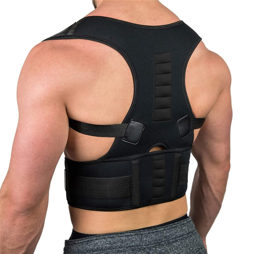 Posture Corrector Back Support Brace XXL for Men and Women, Adjustable Breathable Orthopedic Belt for Scoliosis Relief
