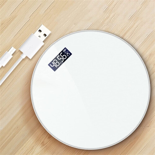 Digital Bathroom Scale with Smart Body Fat Analyzer, Bluetooth LED Display Tempered Glass for Home Use 2