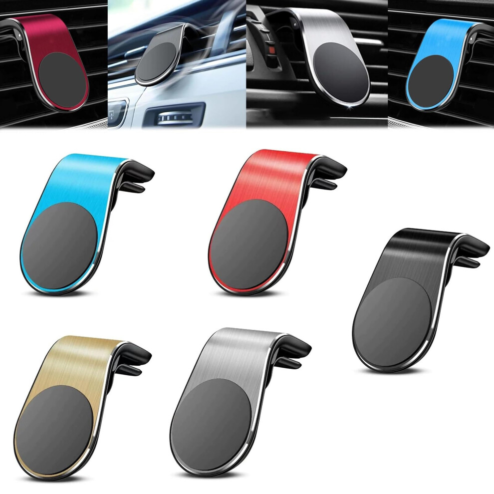 2 Pack L Type Magnetic Car Phone Mount With Strong Magnetic Lock, 360 Rotatable Air Vent Holder 9330225136156