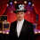 Elegant Top Cap Poker Card Pattern Tall Hat For Theme-White 3