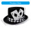 Elegant Top Cap Poker Card Pattern Tall Hat For Theme-White 4