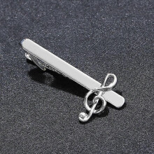 Fashionable Brass Tie Clip for Men, Musical Note Tie Clip, Business Shirt Tie Clip, Musical Note Tie Clip Accessories T1008