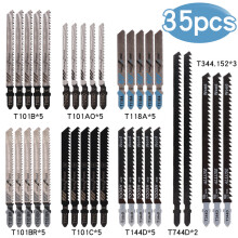 35Pcs T Shank Jigsaw Blades Tool Set Wood & Metal Fit Bosch Dewalt Makita etc