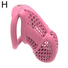 (Pink 4) Male Chastity Device Security New Stimulation and Pleasure Multiple Functions