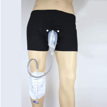 Wearable Urine Bag 1000ml Reusable Incontinence Collection with Elastic Fit and Rotary Valve for Men and Women
