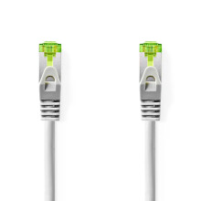 CAT7 Netzwerkkabel | S/FTP | RJ45 Stecker | RJ45 Stecker | 10,0 m | Snagless | Rund | LSZH | Grau | Etikett