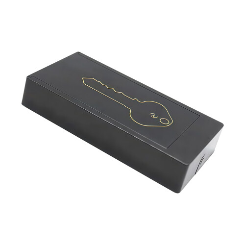 Low Profile Magnetic Key Stashes Box With Secure Closure To
