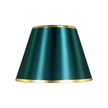 Elegant Cloth Round Lampshades Home Office-Dark green gold 22cm