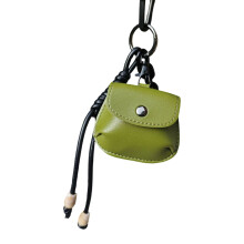 Petit sac à main tressé polyvalent, porte-clés en cuir-Vert 2