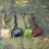 Petit sac à main tressé polyvalent, porte-clés en cuir-Vert 2 7
