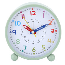 Learning Analog Alarm Clock Quiet Movement Big Number-Green