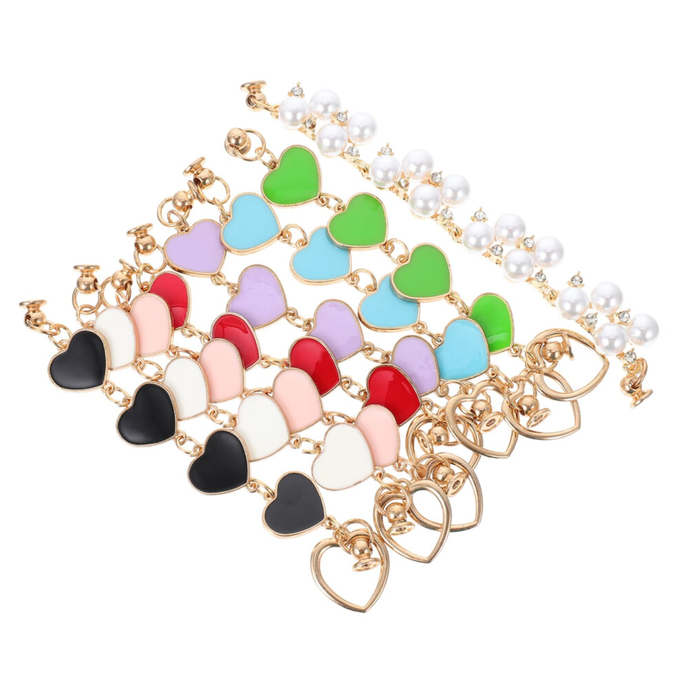 8Pcs Phone Case Charms Set With Pearl And Gem Chains, Diy Personalization And Giftready Accessories 9092120295948