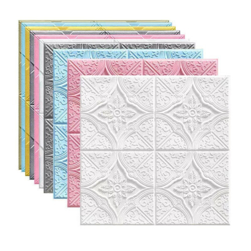 10Pcs Ceiling Roof Wallpaper 3D Waterproof-White palaces 1