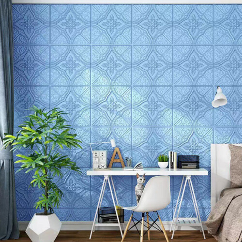 10Pcs Ceiling Roof Wallpaper 3D Waterproof-White palaces 2