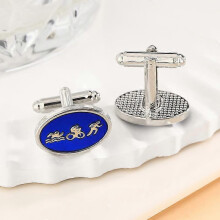 Creative new oval cufflinks, sporty cycling style, alloy dripping shirt accessories, men's fashion business alloy
