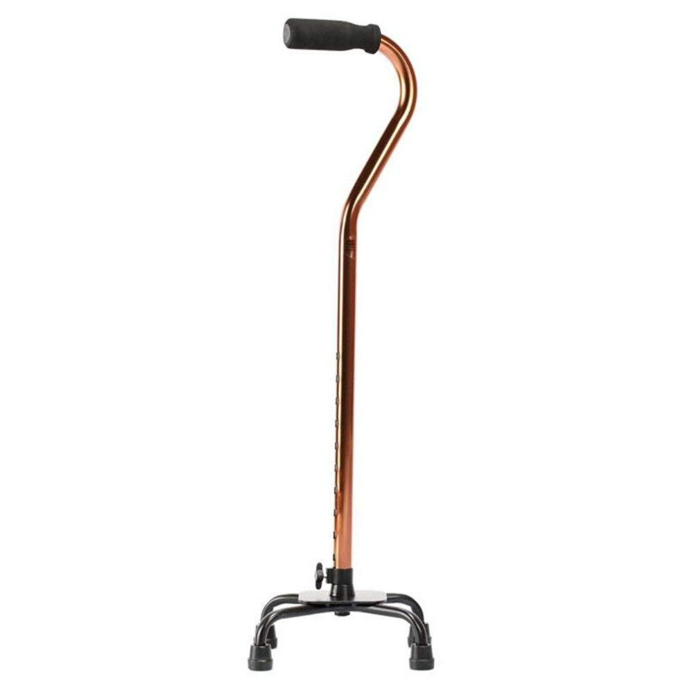 Adjustable Quad Walking Cane for Seniors with FourLegged Stable Support and Ergonomic Comfort Grip
