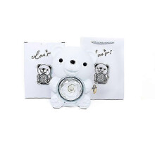 (White bear box) Christmas Teddy Bear Jewelry Box With Love You Envelope Necklace Eternal Rose Flower for Girl Mother's Day