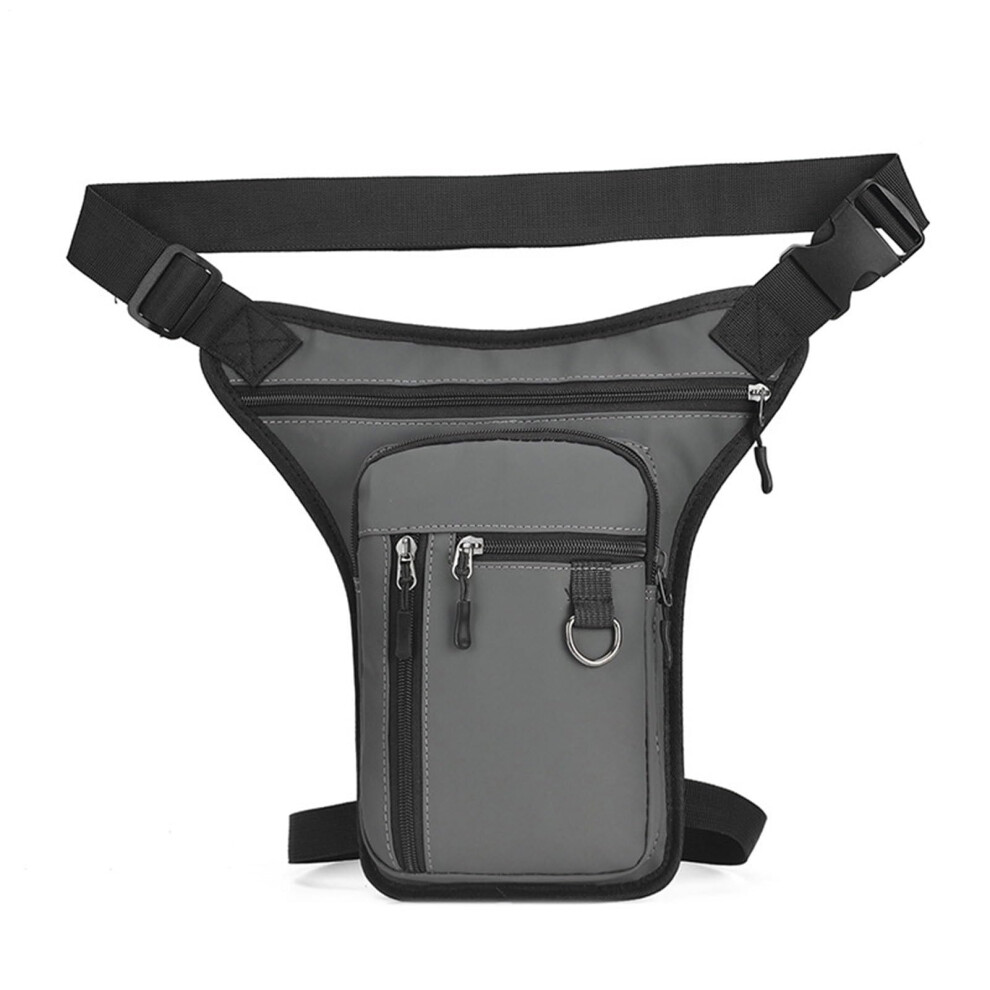 Motorcycle Leg Bag For Men Tactical Waist Bag With Multipocket Organizer And Ergonomic Strap Design Grey 9092120296150
