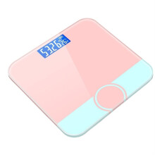 Digital Bathroom Scale with Precision Smart Sensor, Toughened Glass, Compact 26cm Design, Pink