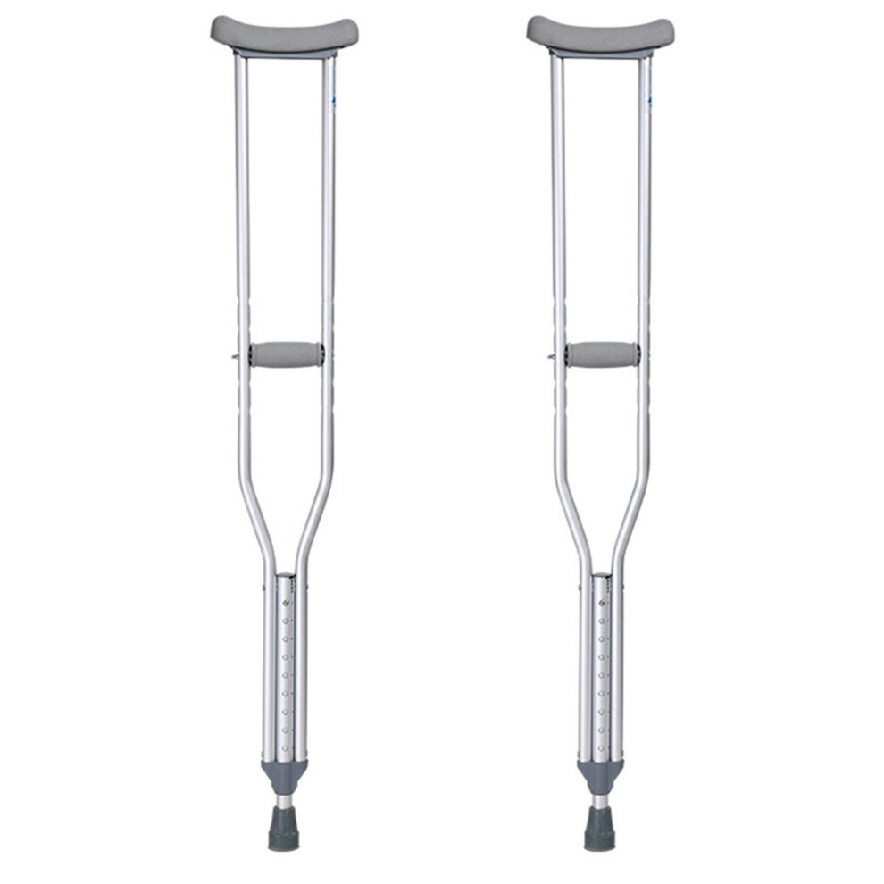 Adjustable Aluminum Underarm Crutches for Adults and Kids, Lightweight Walking Support Pair