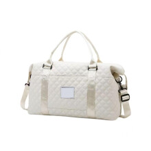 Gym Duffle Bag 23L Waterproof Duffel for Men and Women with Wet Pocket, Lightweight Travel Sports Bag White