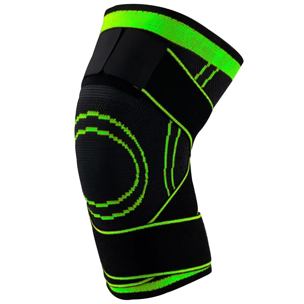 Green Knee Compression Sleeve For Arthritis Pain Relief, Adjustable Support Brace For Acl And Meniscus Tear (Large )